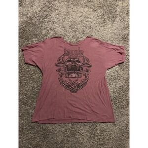 Lamb Of God Band Tee T Shirt Black Eye Skull Skeleton Neckcut Distressed 2XL XXL